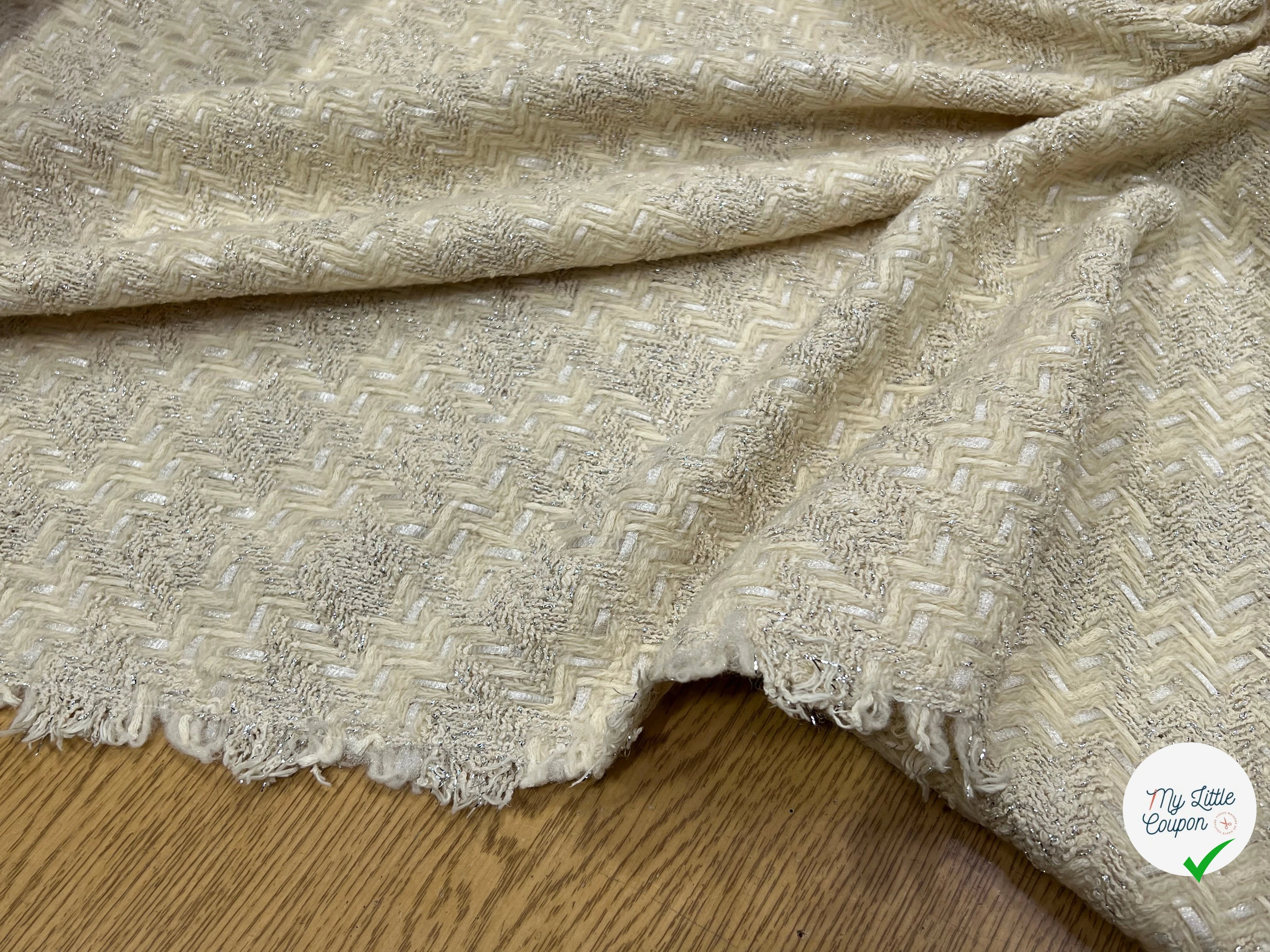 TWEED PRESTIGE JAUNE VANILLE 90% COTON - My Little Coupon