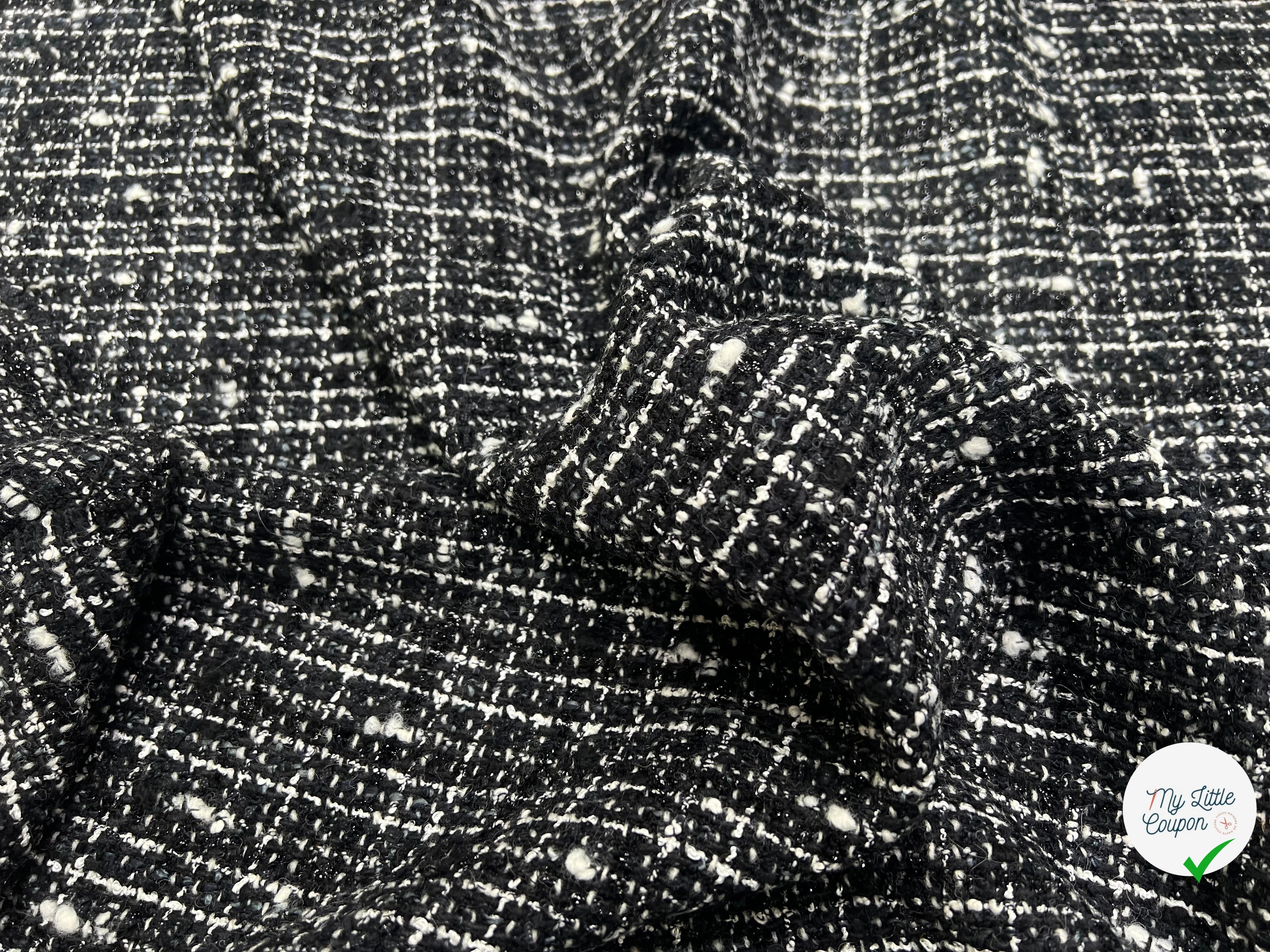 TWEED TAILLEUR ULTRA CHIC NOIR ET BLANC LAINE - My Little Coupon