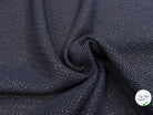 TWEED TECHNIQUE TYPE TOILE DE JUTE BLEU MARINE - My Little Coupon