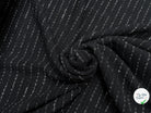 TWEED TRÈS BEAU TISSAGE À RAYURES LOURD 33% COTON NOIR MADE IN ITALY - My Little Coupon