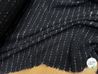 TWEED TRÈS BEAU TISSAGE À RAYURES LOURD 33% COTON NOIR MADE IN ITALY - My Little Coupon