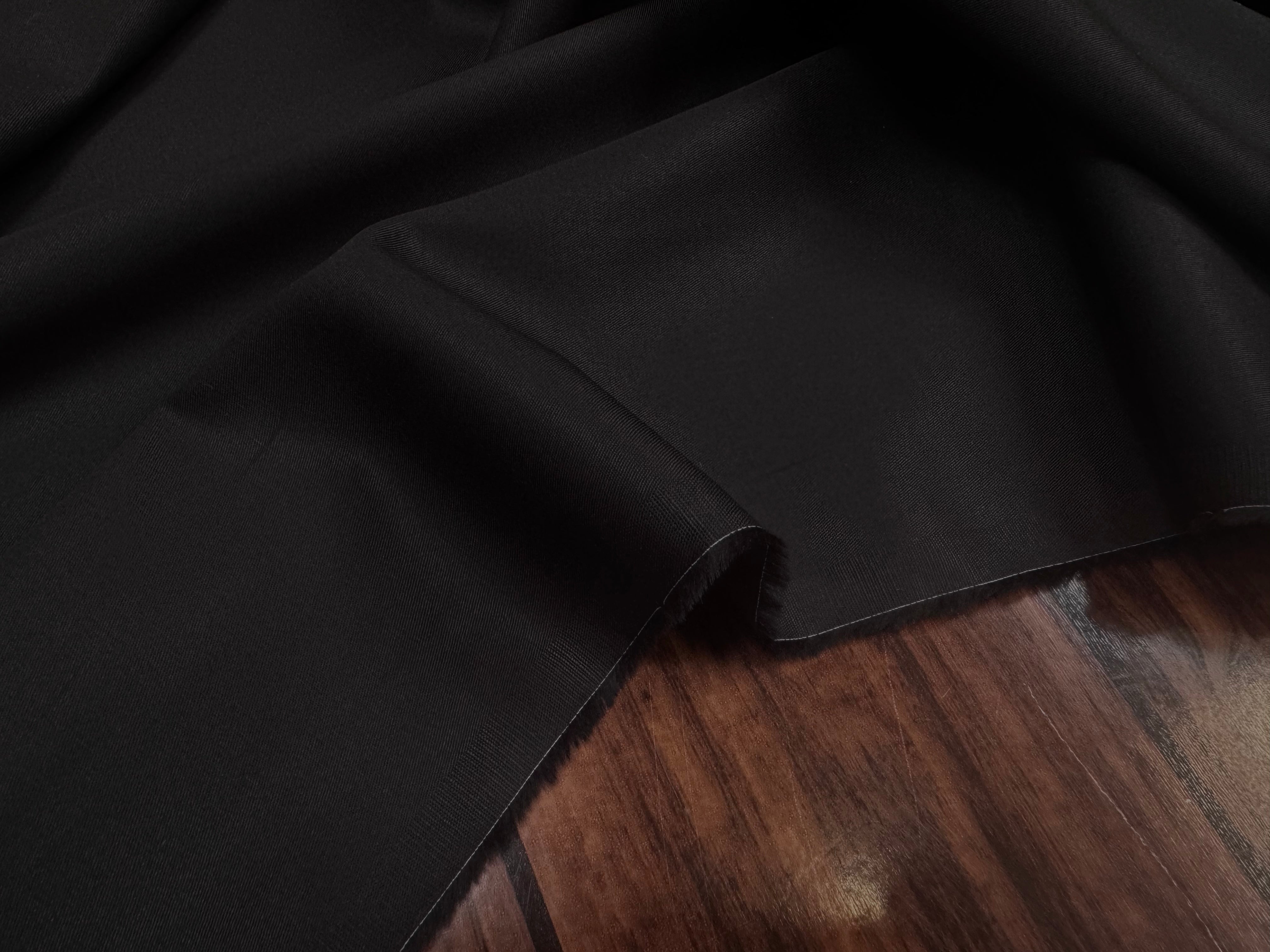 TWILL COTON PEIGNÉE NOIR LOMBARDIA PASTORELLI - My Little Coupon