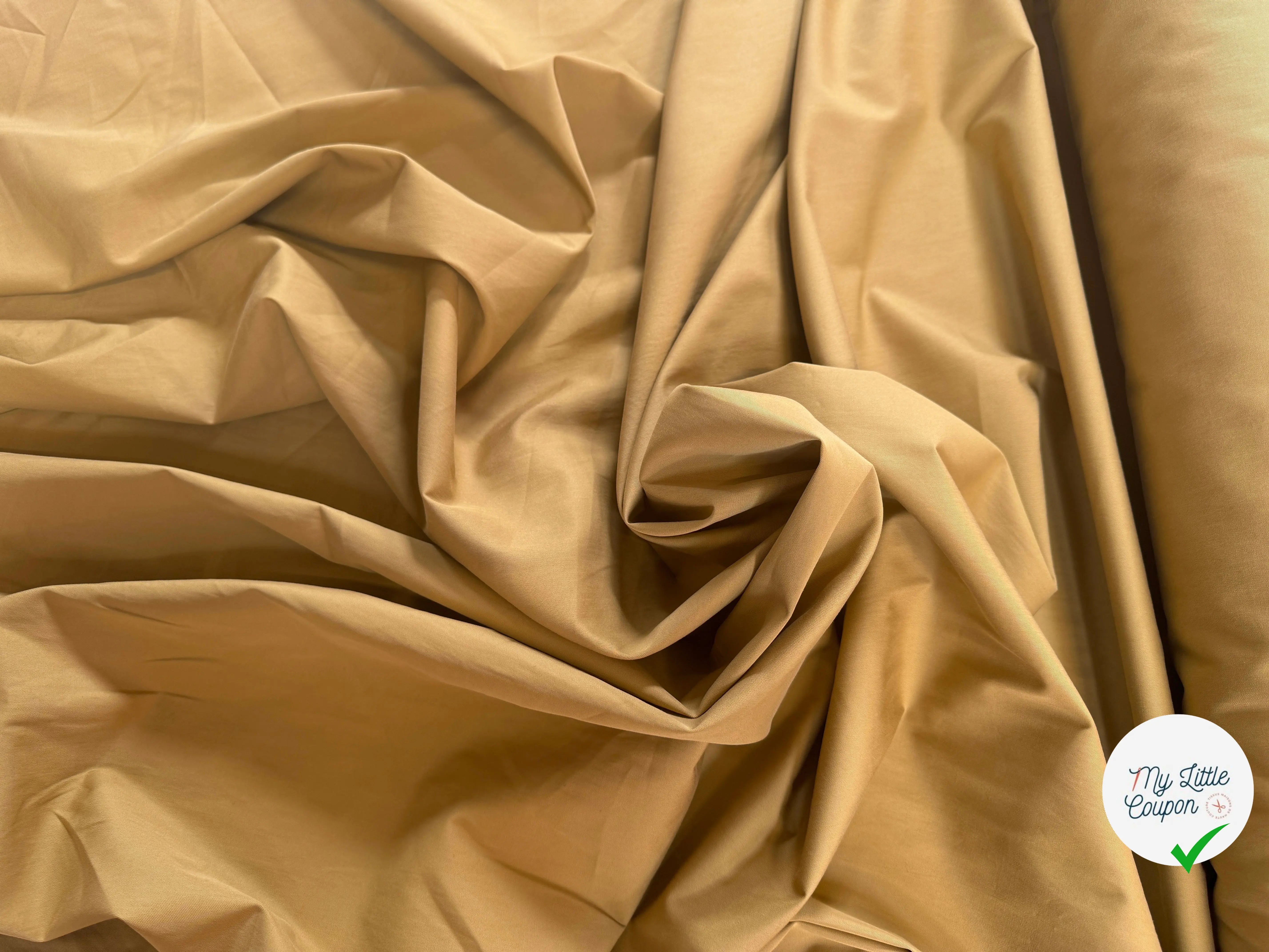 TWILL DE COTON KAKI JAUNE ELEGANT - My Little Coupon