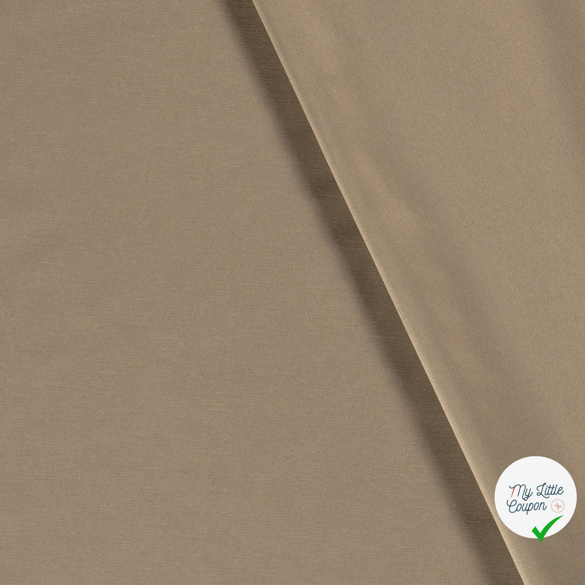 TWILL DE COTON LAVÉ BEIGE - My Little Coupon
