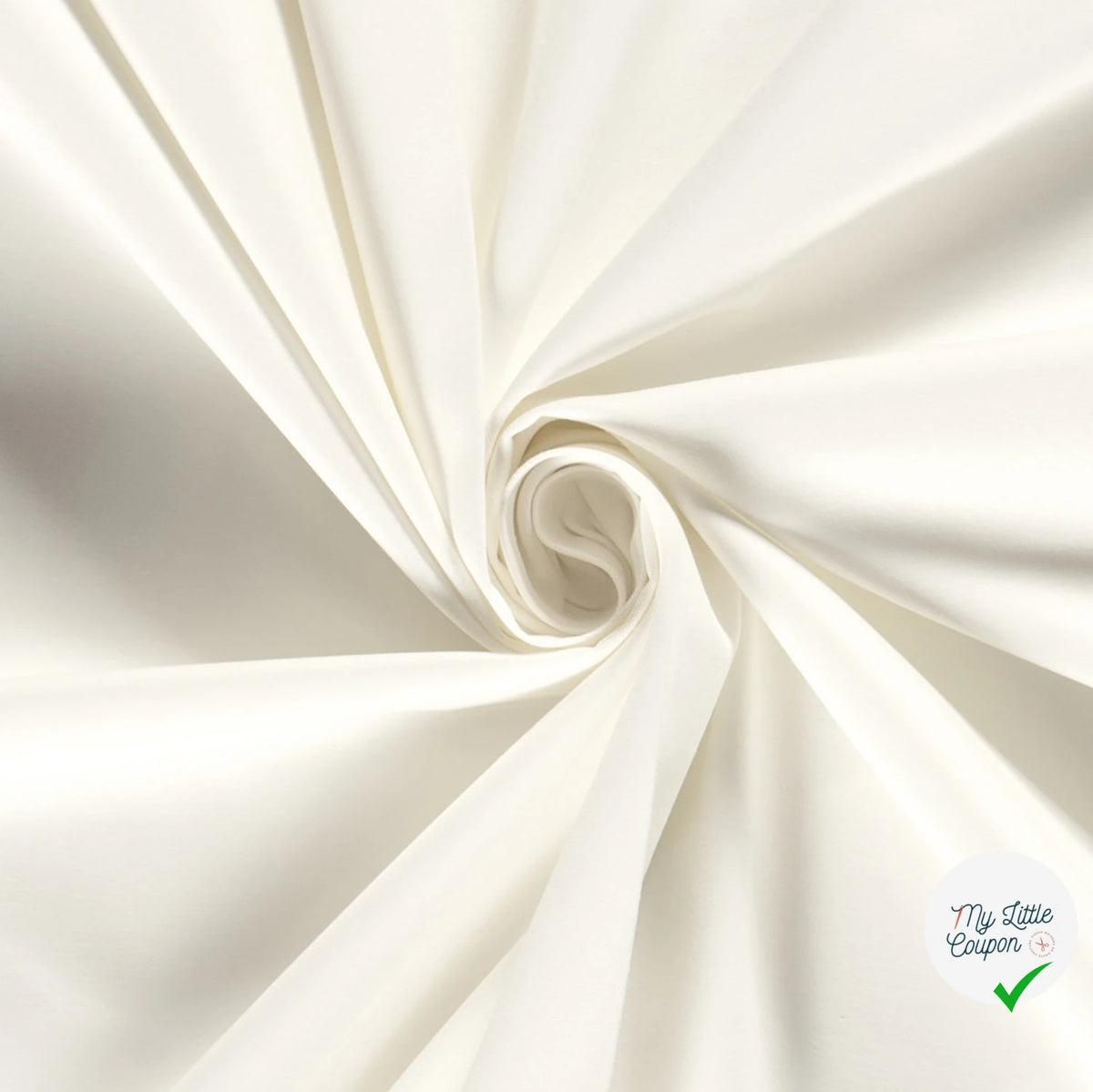 Twill de coton lavé blanc cassé