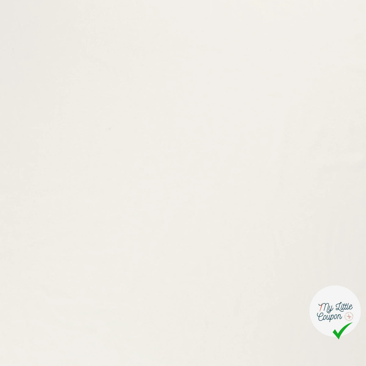 TWILL DE COTON LAVÉ BLANC CASSÉ - My Little Coupon