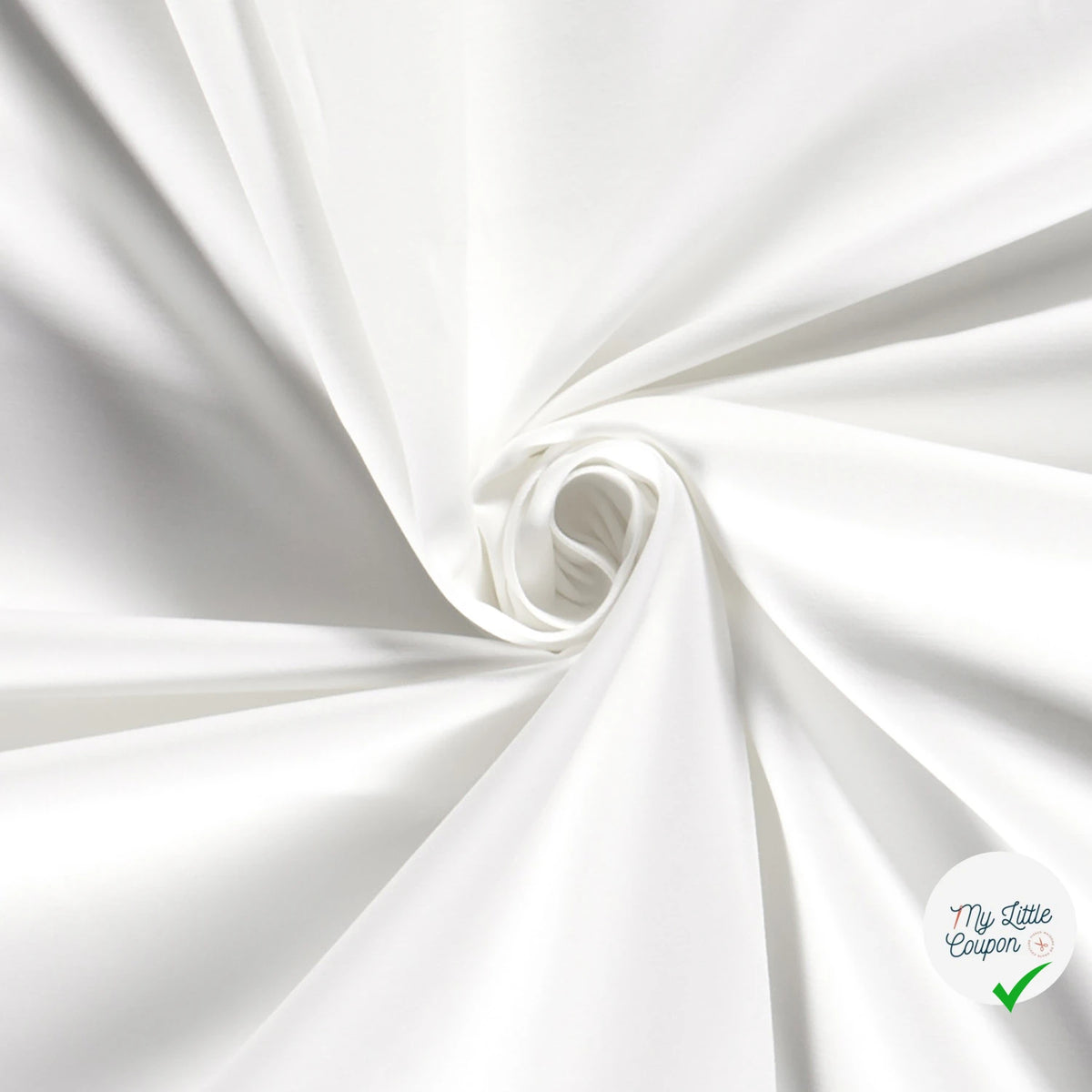Twill de coton lavé blanc optique