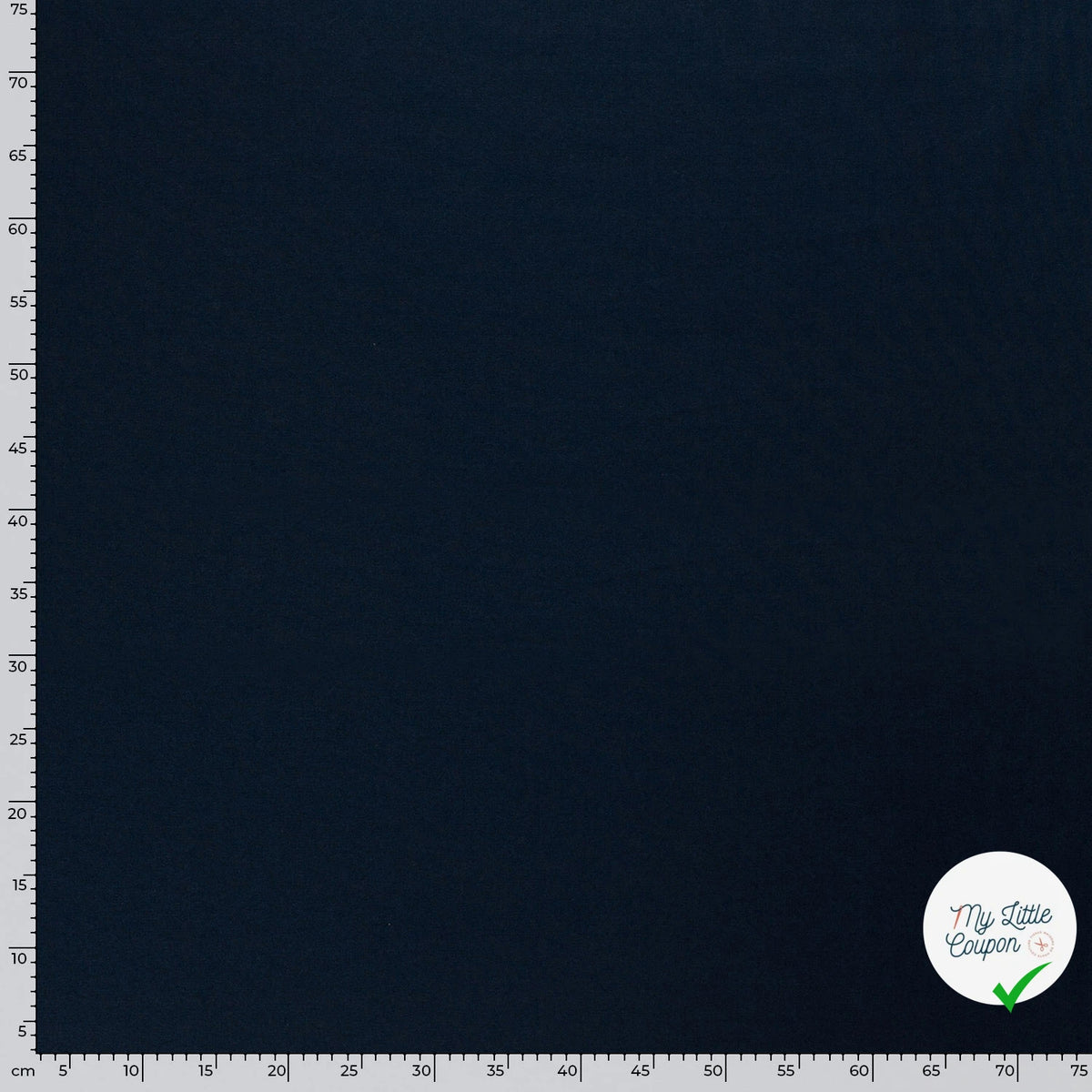 TWILL DE COTON LAVÉ BLEU MARINE - My Little Coupon
