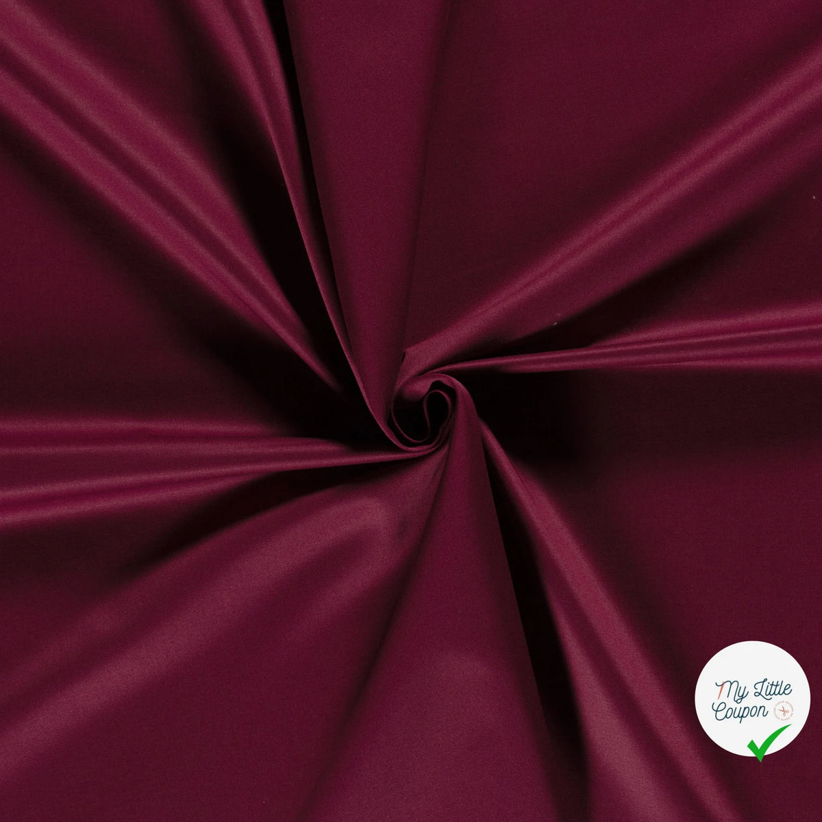 TWILL DE COTON LAVÉ BORDEAUX - My Little Coupon