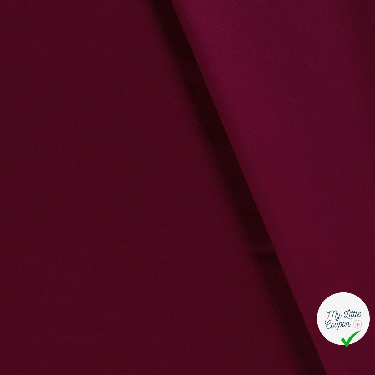 TWILL DE COTON LAVÉ BORDEAUX - My Little Coupon