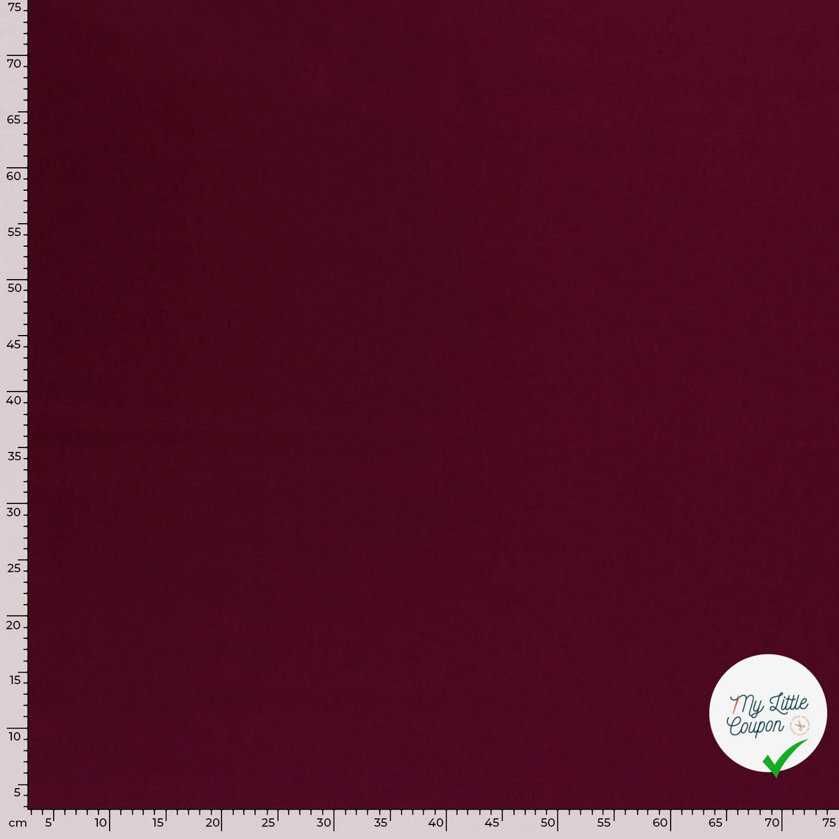 TWILL DE COTON LAVÉ BORDEAUX - My Little Coupon