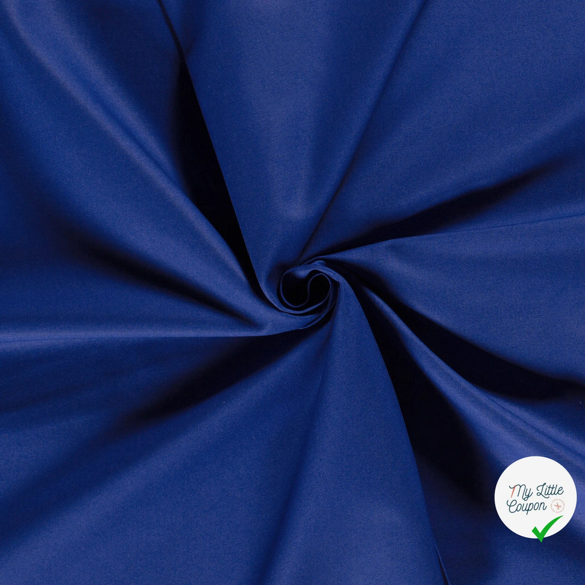 TWILL DE COTON LAVÉ COBALT - My Little Coupon