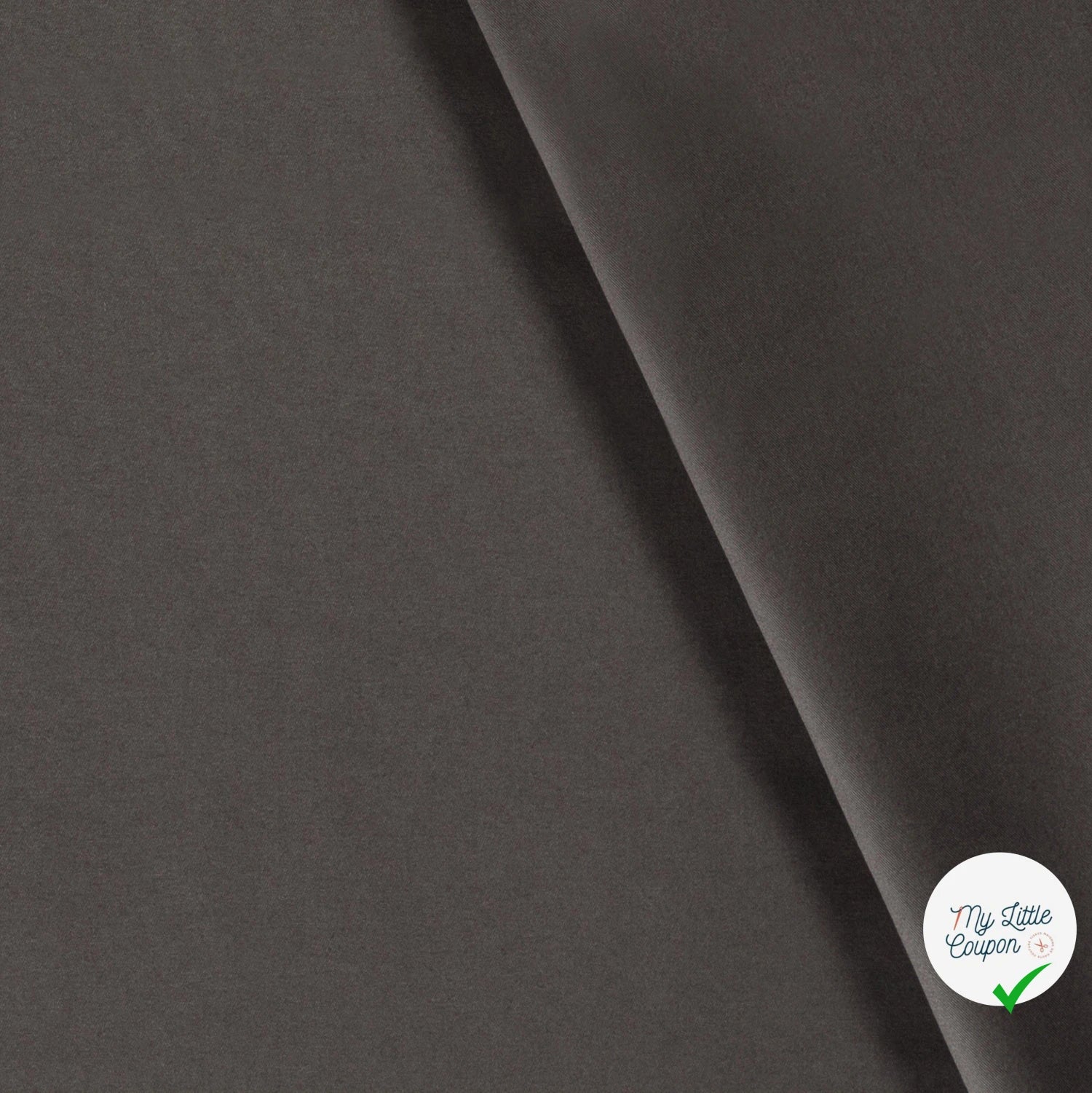 TWILL DE COTON LAVÉ GRIS FONCÉ - My Little Coupon