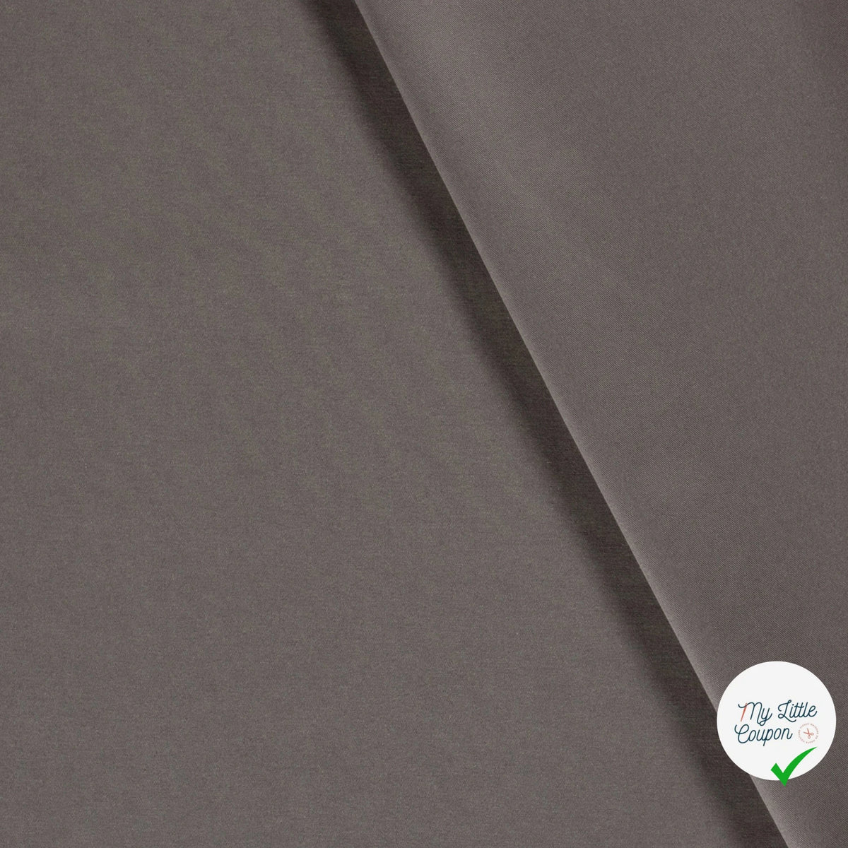 TWILL DE COTON LAVÉ GRIS TAUPE - My Little Coupon