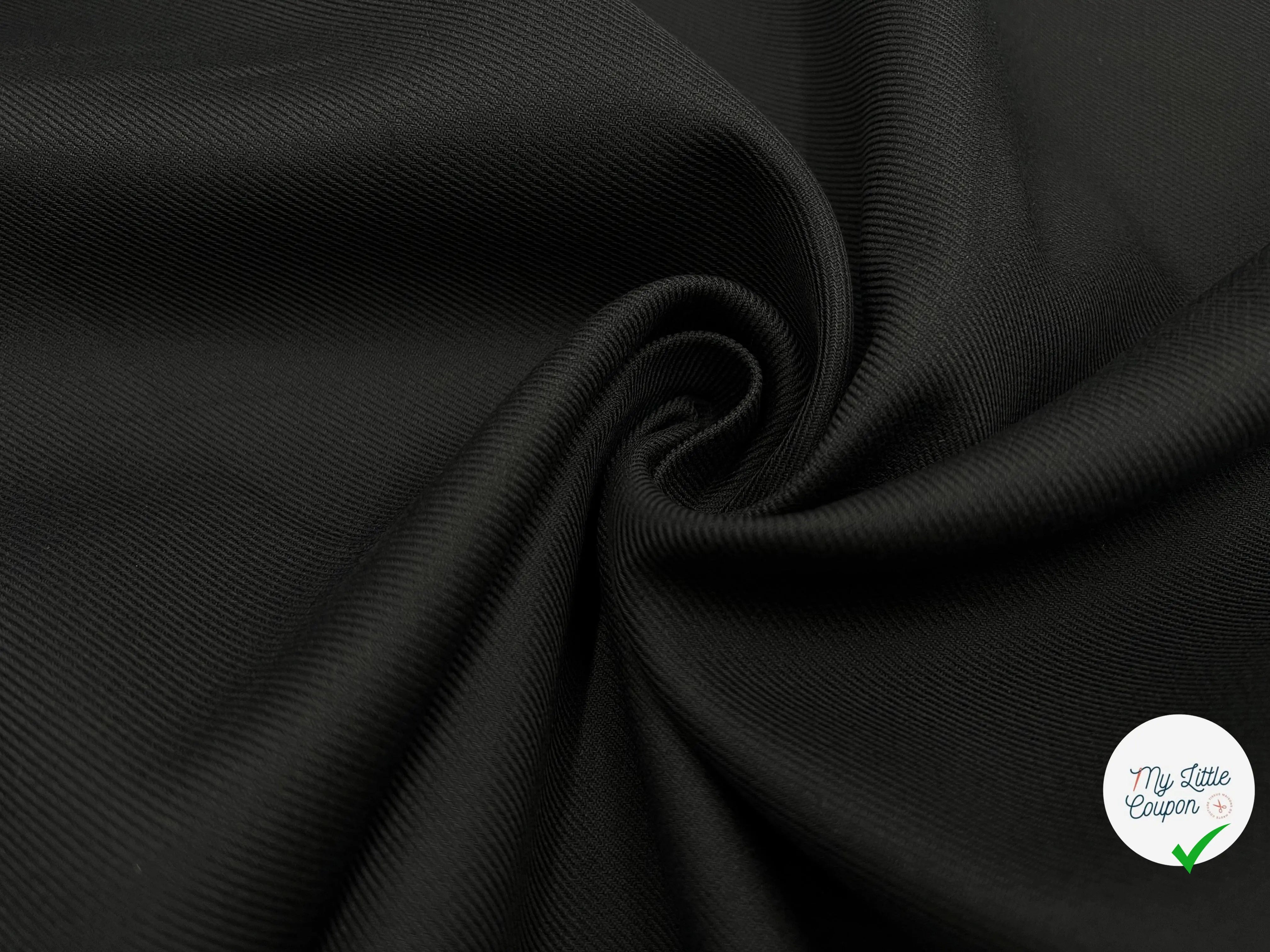 TWILL DE COTON NOIR - My Little Coupon - tissu - coudre