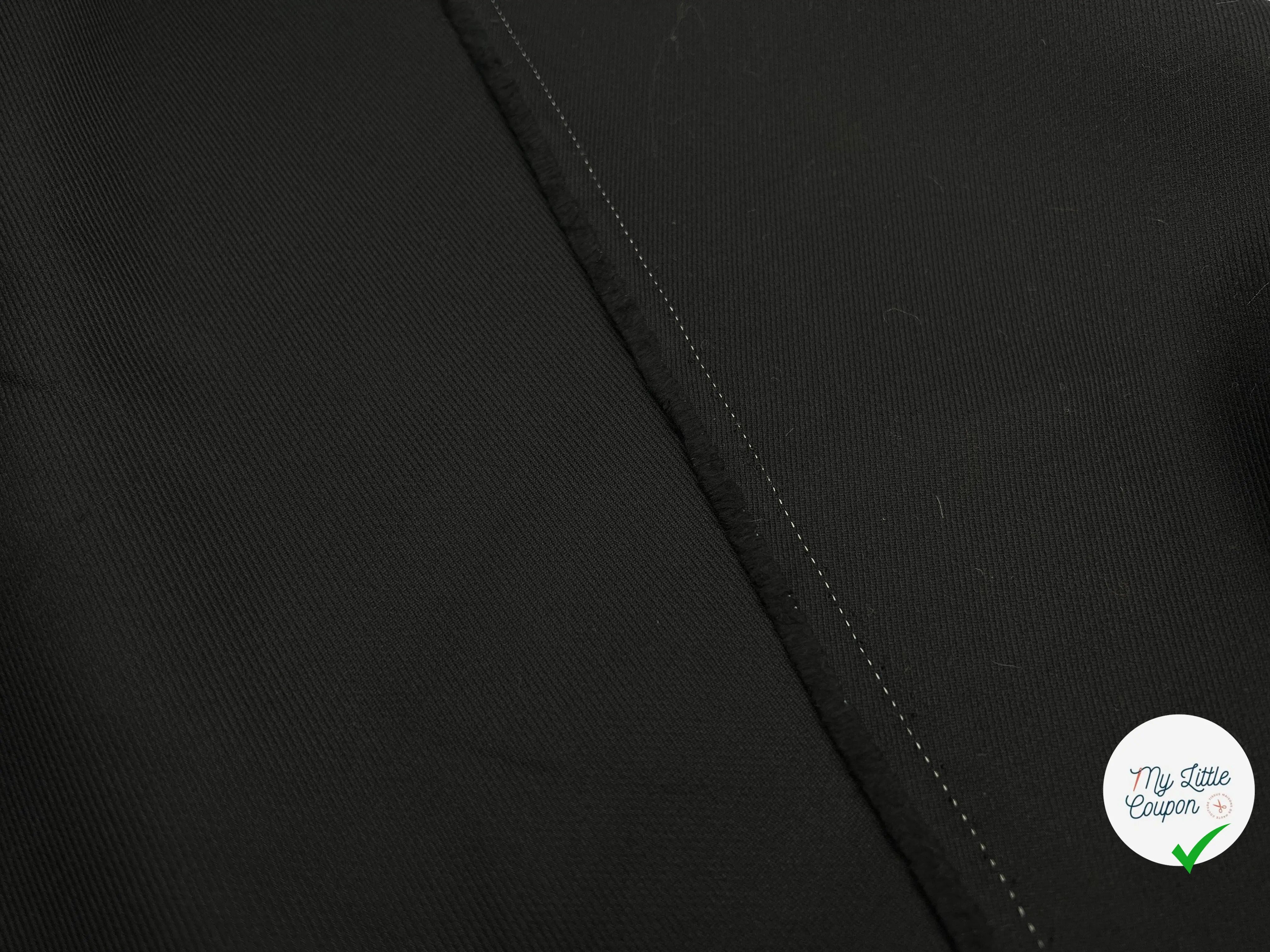 TWILL DE COTON NOIR - My Little Coupon - tissu - coudre