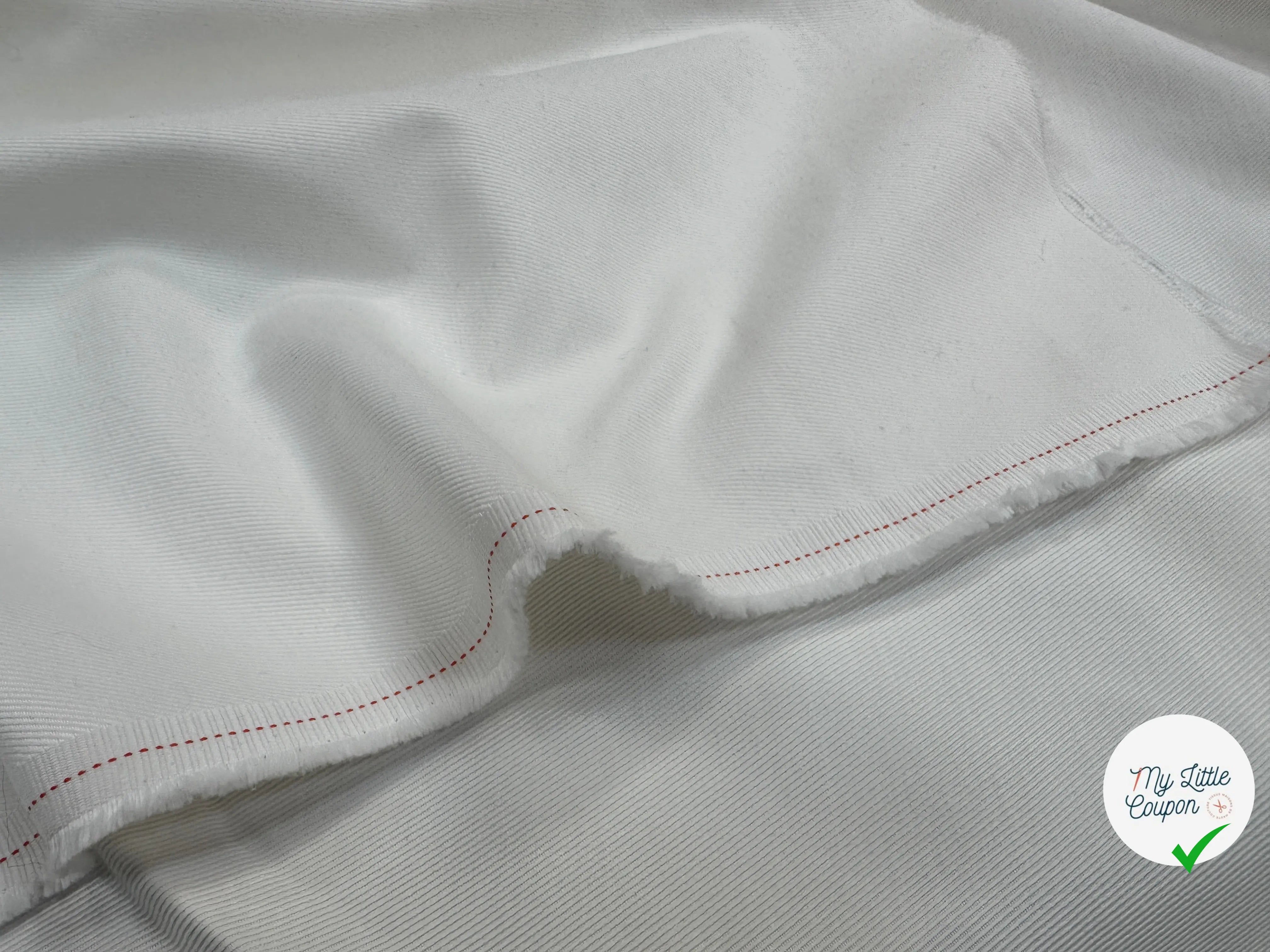 TWILL DE COTON PEIGNÉ BLANC CASSÉ FAÇON DENIM MLC INTERN