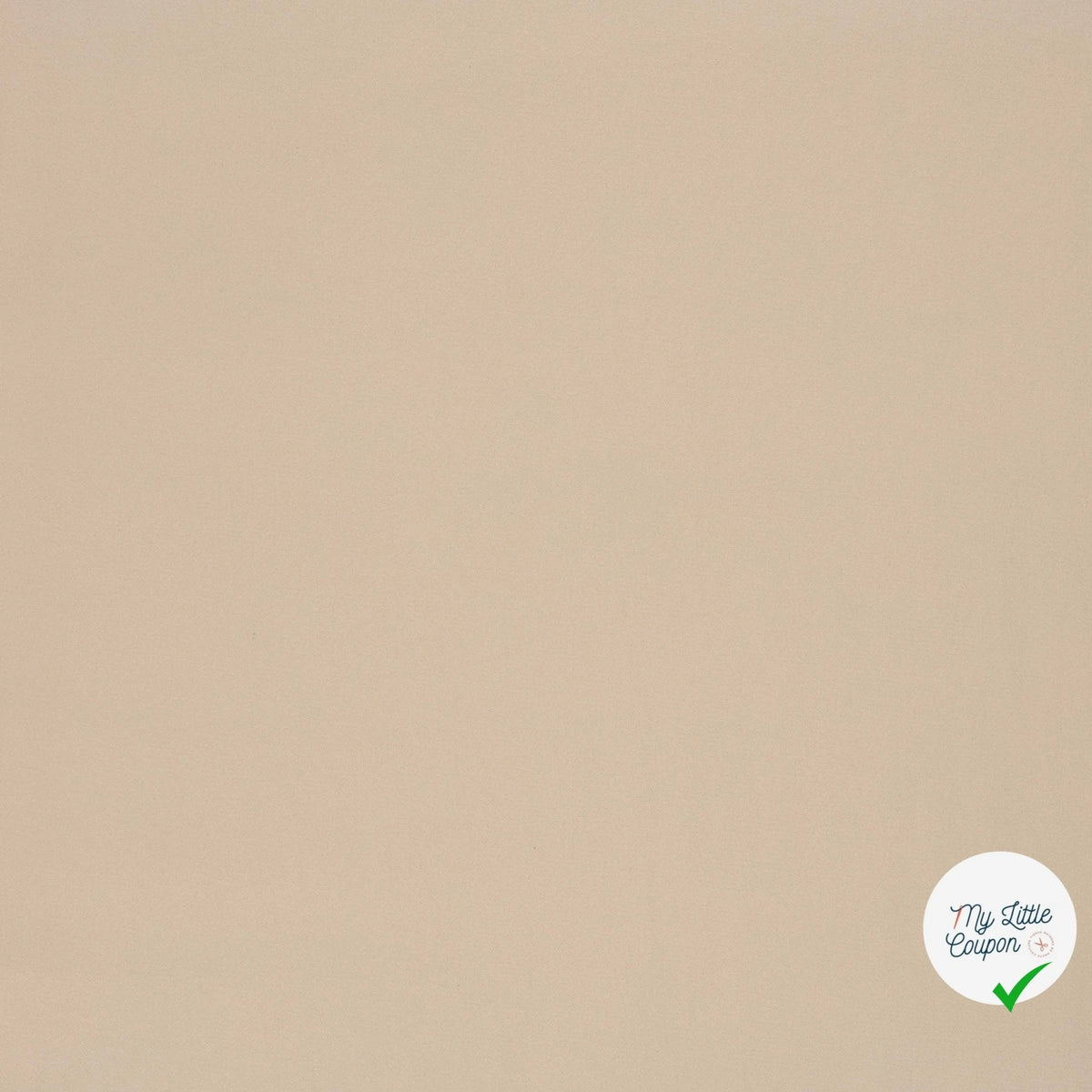 TWILL DE COTON STRETCH LAVÉ BELLE TENUE BEIGE CLAIR - My Little Coupon