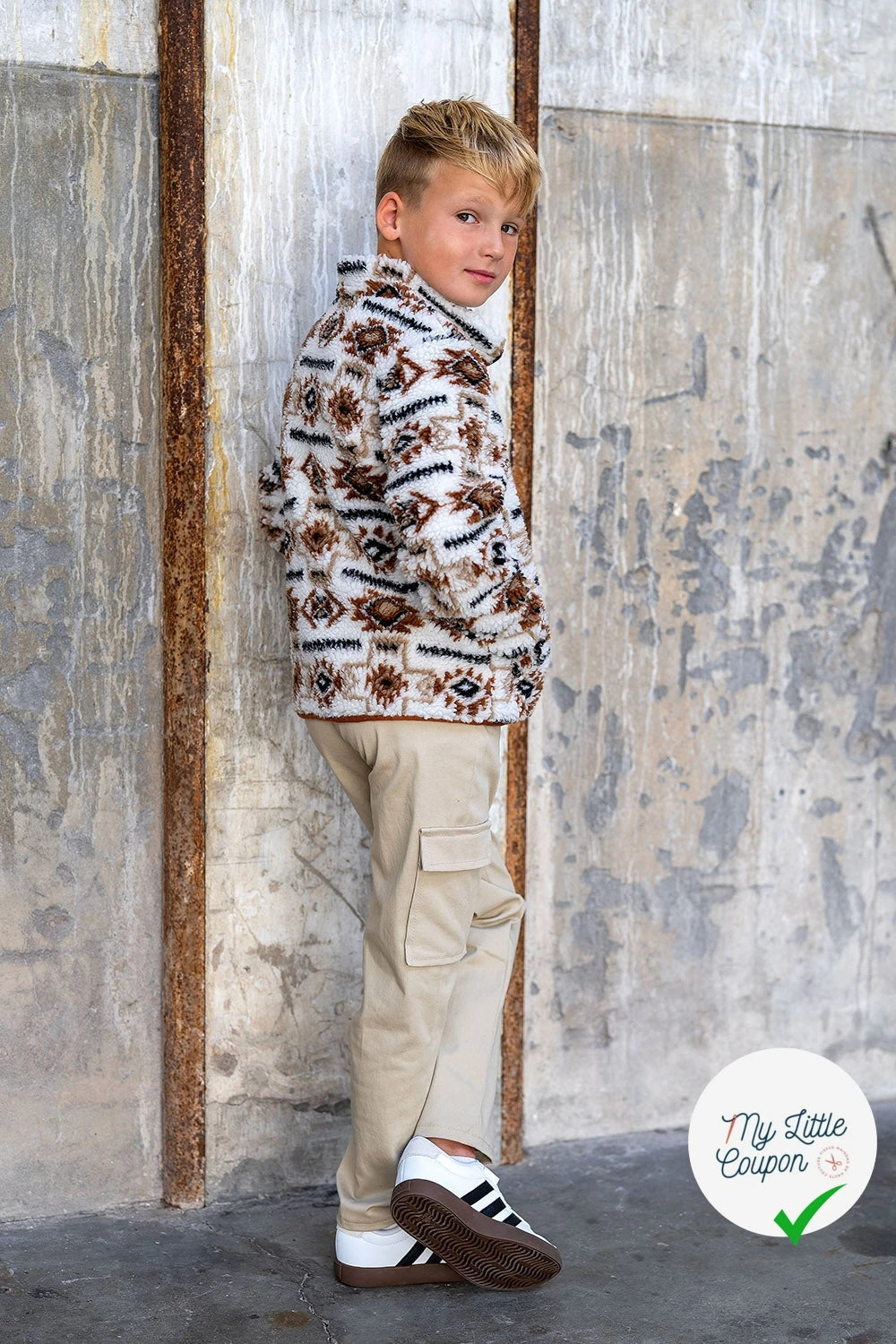 TWILL DE COTON STRETCH LAVÉ BELLE TENUE BEIGE CLAIR - My Little Coupon