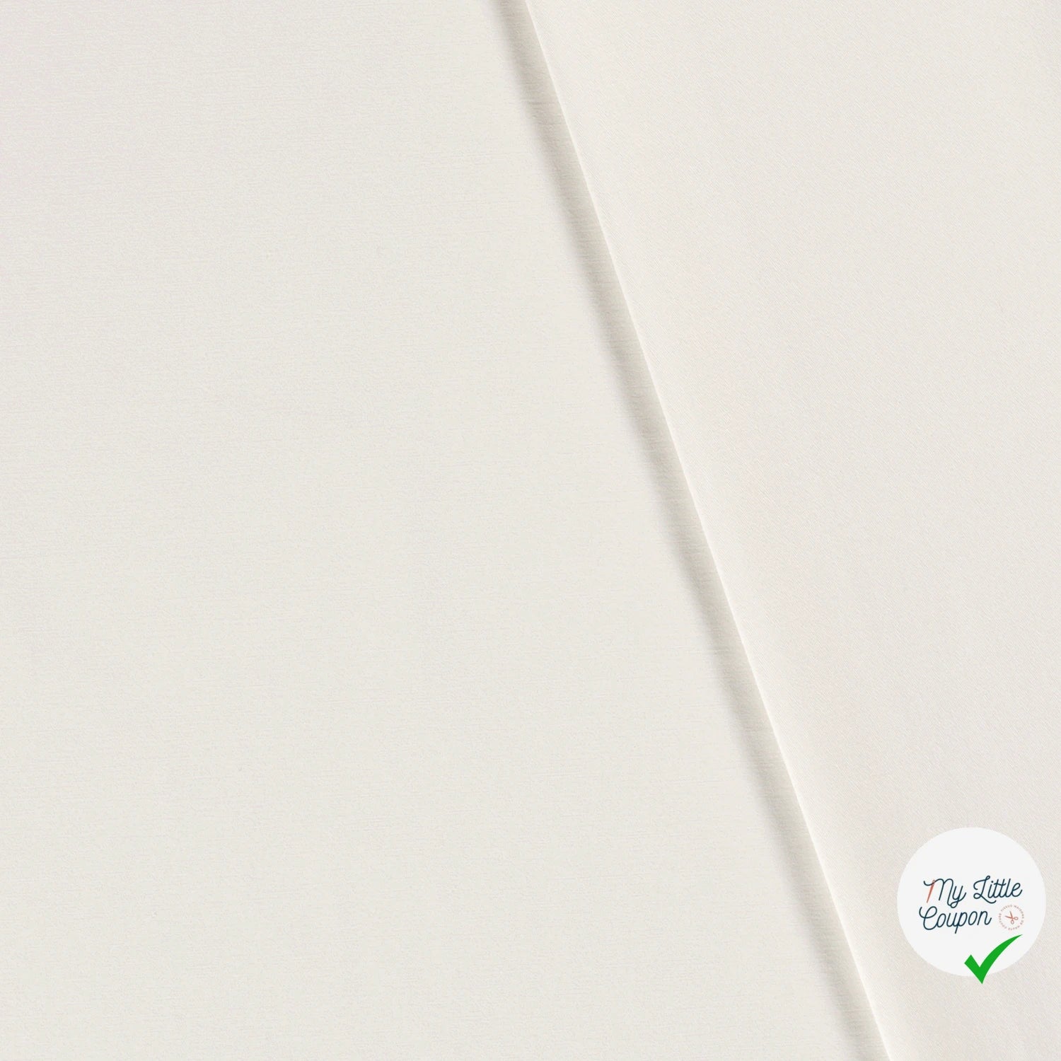 TWILL DE COTON STRETCH LAVÉ BLANC CASSÉ - My Little Coupon