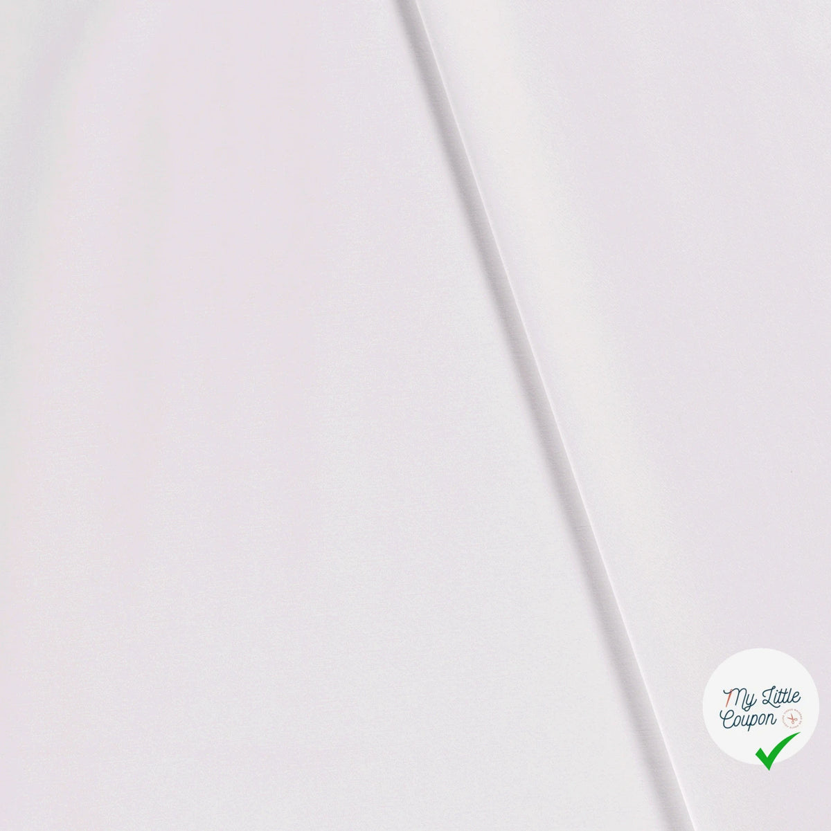 TWILL DE COTON STRETCH LAVÉ BLANC OPTIQUE - My Little Coupon