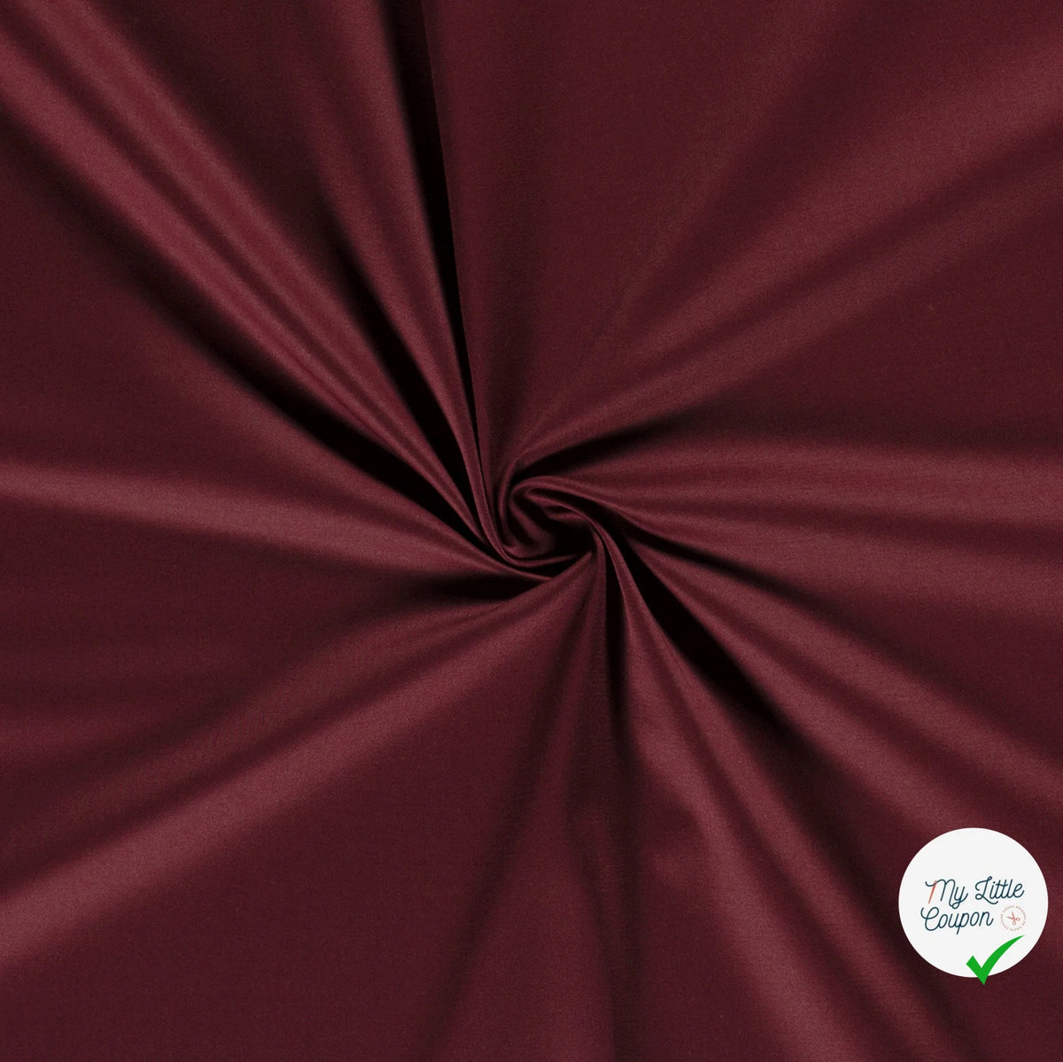 TWILL DE COTON STRETCH LAVÉ BORDEAUX - My Little Coupon