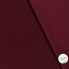 TWILL DE COTON STRETCH LAVÉ BORDEAUX - My Little Coupon