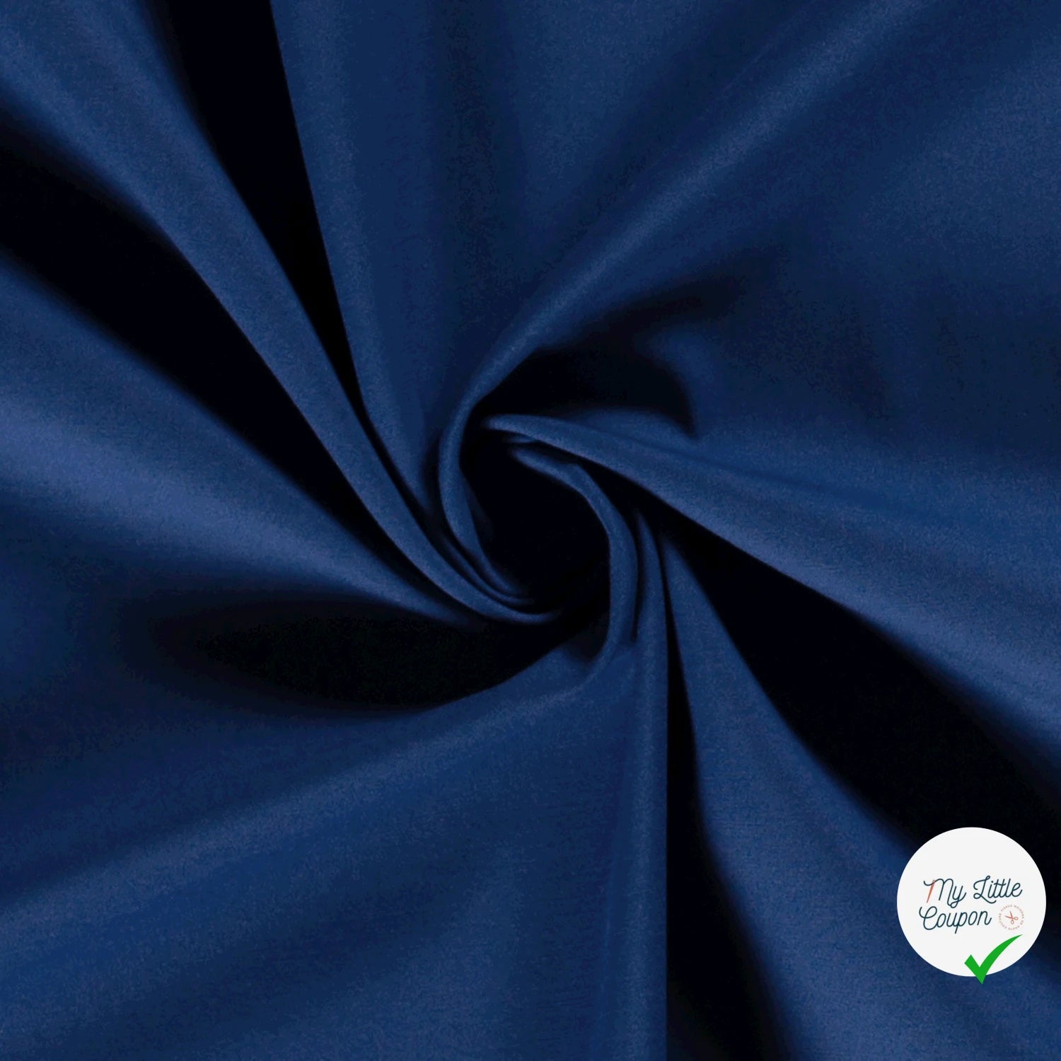 Twill de coton stretch lavé cobalt