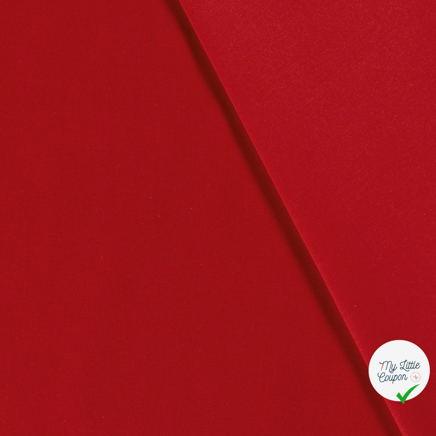 TWILL DE COTON STRETCH LAVÉ ROUGE - My Little Coupon