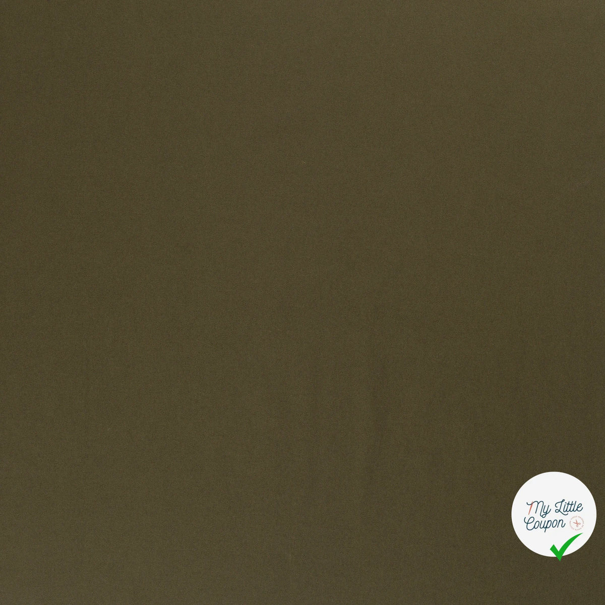 TWILL DE COTON STRETCH LAVÉ VERT KAKI - My Little Coupon