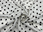 TWILL DE SOIE IMPRIMÉ POIS CHOCO FOND BLANC - coupon de tissu de 3 mètres - My Little Coupon - tissu - coudre