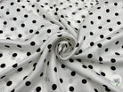 TWILL DE SOIE IMPRIMÉ POIS CHOCO FOND BLANC - coupon de tissu de 3 mètres - My Little Coupon - tissu - coudre