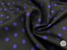 TWILL DE SOIE NOIR POIS PURPLE - coupon de tissu de 3 mètres - My Little Coupon - tissu - coudre