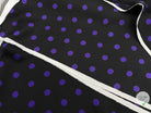 TWILL DE SOIE NOIR POIS PURPLE - coupon de tissu de 3 mètres - My Little Coupon - tissu - coudre