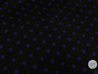 TWILL DE SOIE NOIR POIS PURPLE - coupon de tissu de 3 mètres - My Little Coupon - tissu - coudre