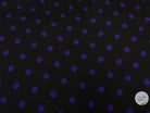 TWILL DE SOIE NOIR POIS PURPLE - coupon de tissu de 3 mètres - My Little Coupon - tissu - coudre