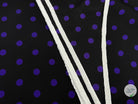 TWILL DE SOIE NOIR POIS PURPLE - coupon de tissu de 3 mètres - My Little Coupon - tissu - coudre