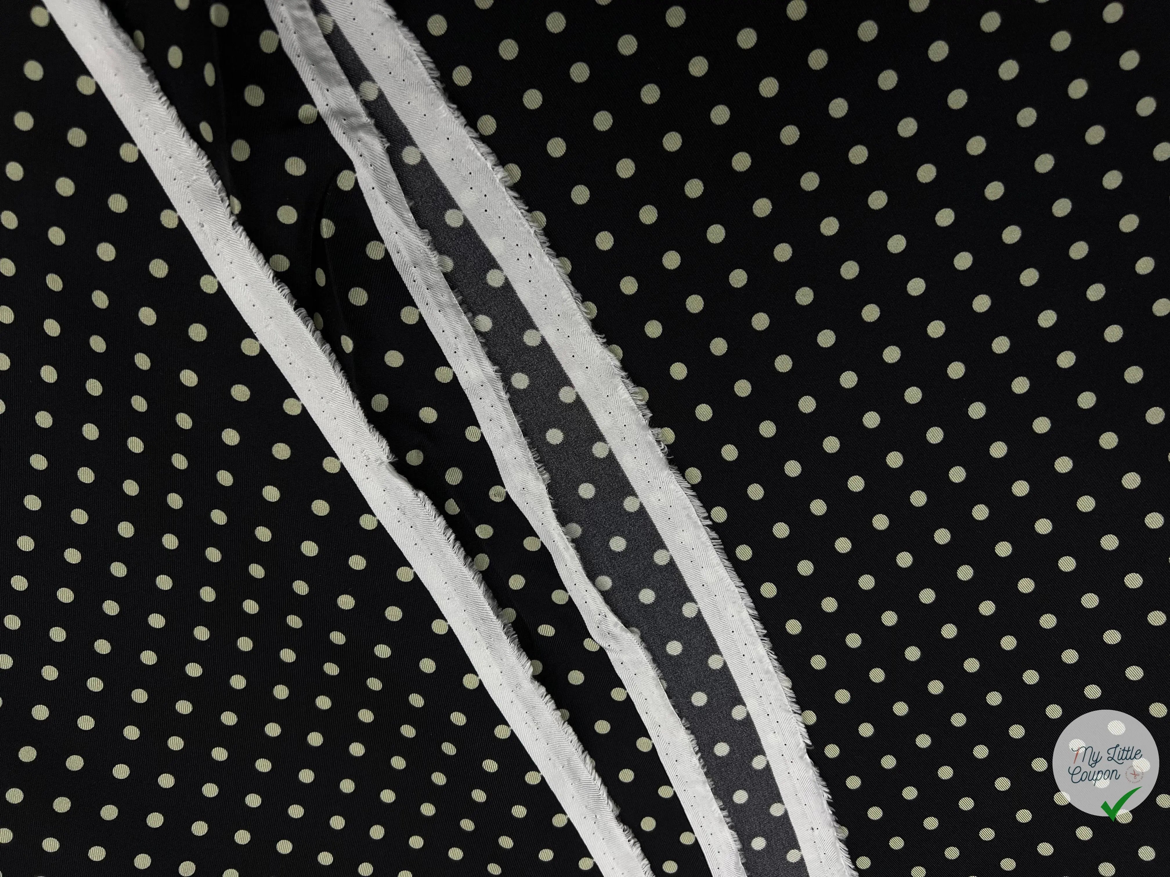 TWILL DE SOIE PETIT POIS VERT AMANDE - My Little Coupon - tissu - coudre