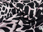 TWILL DE SOIE PETITE GIRAFE BABY PINK- coupon de tissu de 3 mètres - My Little Coupon - tissu - coudre