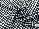 TWILL DE SOIE POIS NOIR FOND BLEU CIEL - coupon de tissu de 3 mètres - My Little Coupon - tissu - coudre