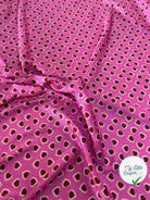TWILL ISIDORE STAMPATO FOND ROSE CŒUR CRÈME ET MARRON - My Little Coupon