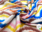 TWILL POLYESTER IMPRIMÉ SINUSOIDES MULTICOLORES - My Little Coupon - tissu - coudre