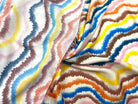 TWILL POLYESTER IMPRIMÉ SINUSOIDES MULTICOLORES - My Little Coupon - tissu - coudre