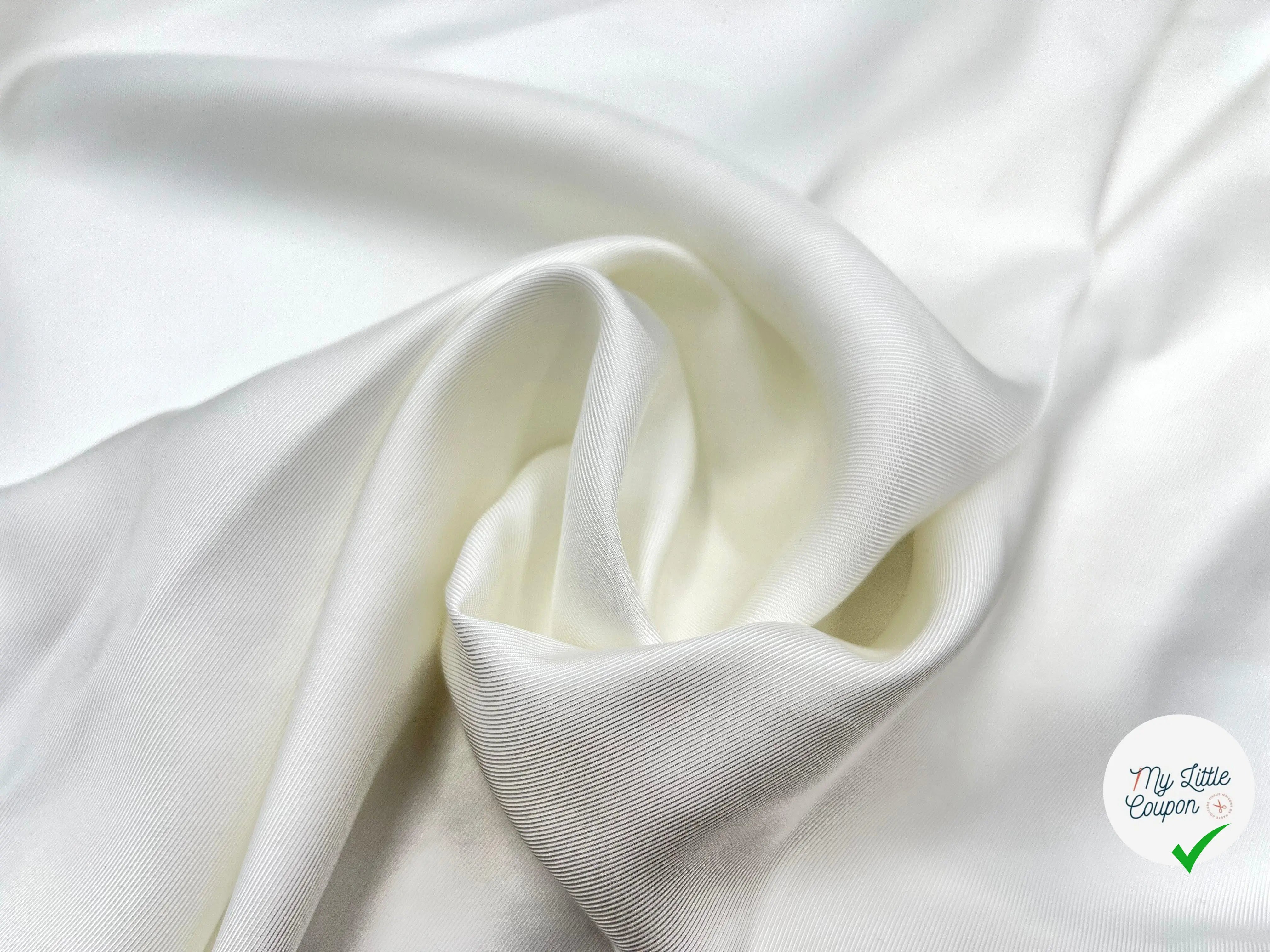 TWILL VISCOSE BLANC NEIGE - My Little Coupon - tissu - coudre