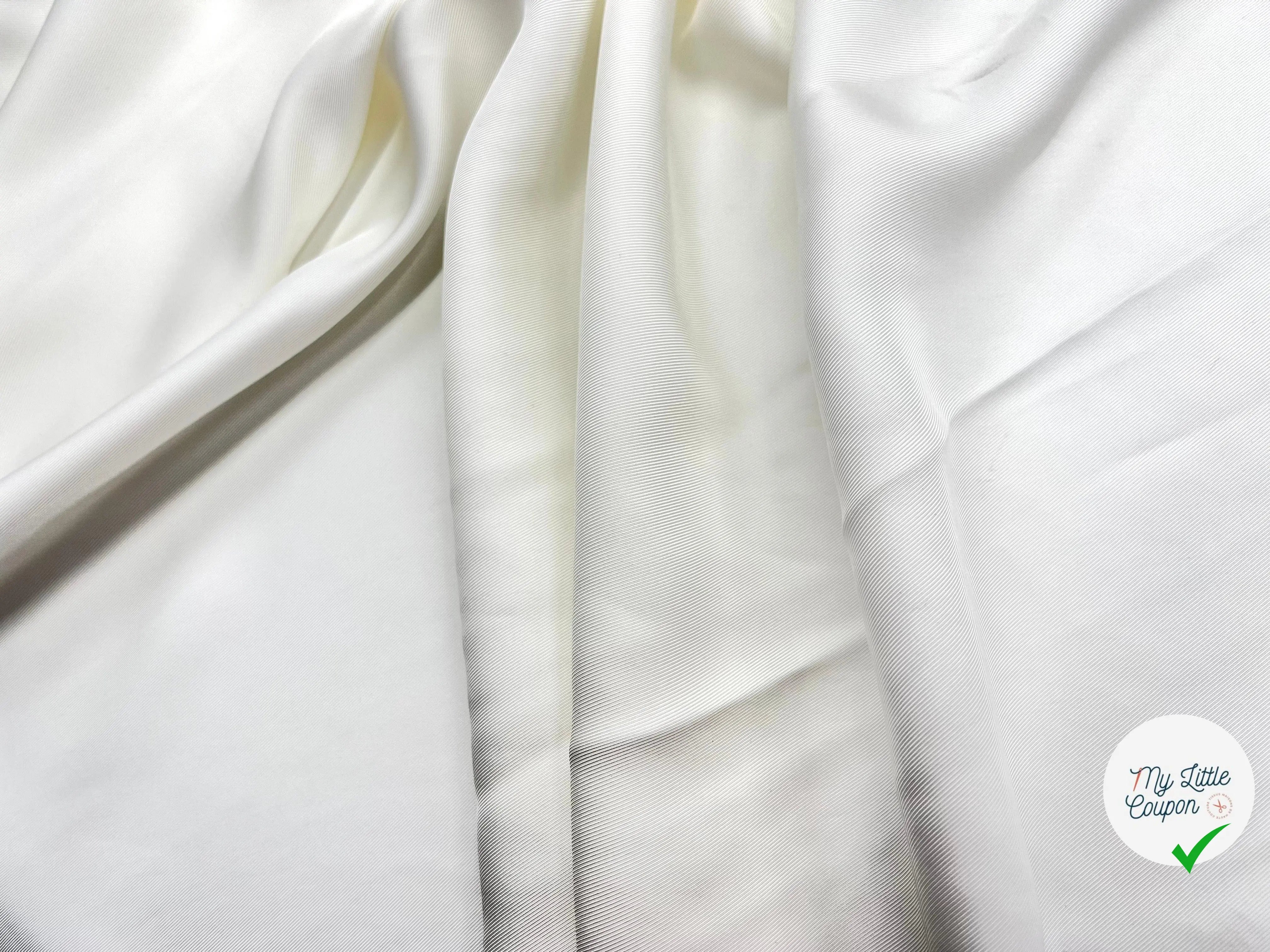 TWILL VISCOSE BLANC NEIGE - My Little Coupon - tissu - coudre