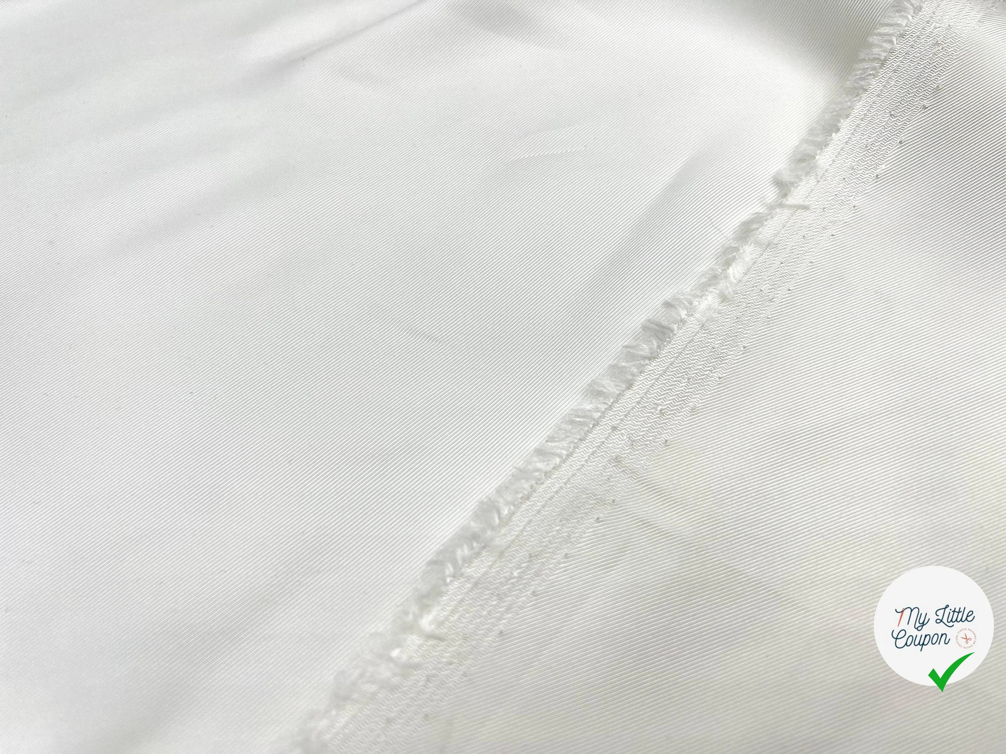 TWILL VISCOSE BLANC NEIGE - My Little Coupon - tissu - coudre