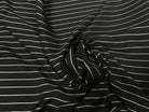 TWILL VISCOSE NOIR À RAYURES TISSÉ TEINT - My Little Coupon - tissu - coudre