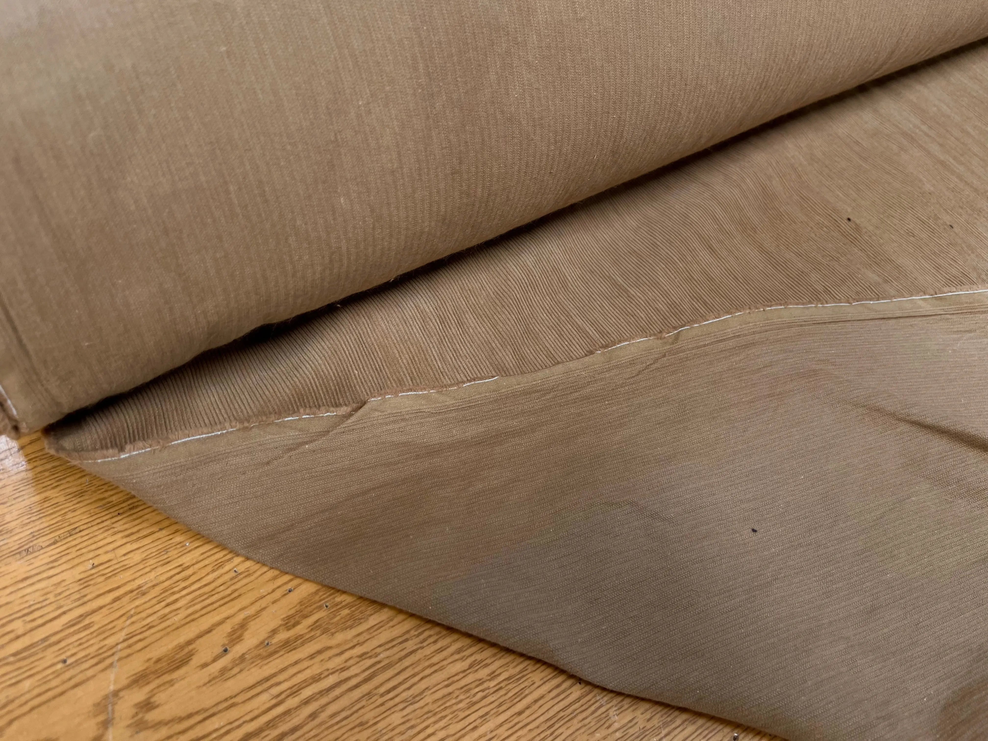 VELOURS 1000 RAIES COTON BEIGE CAMEL TOUCHER CRAQUANT - My Little Coupon