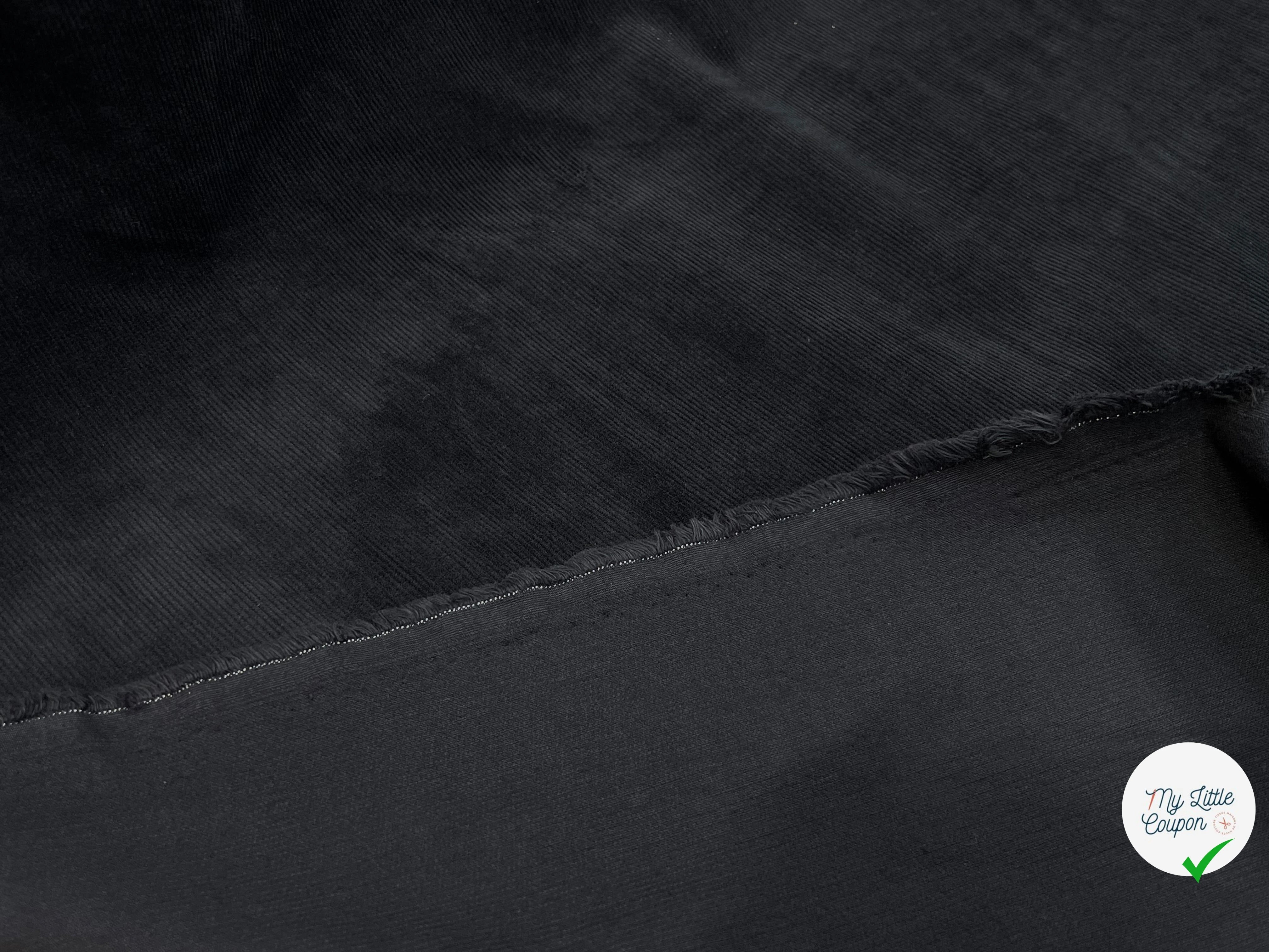 VELOURS 1000 RAIES NOIR - My Little Coupon