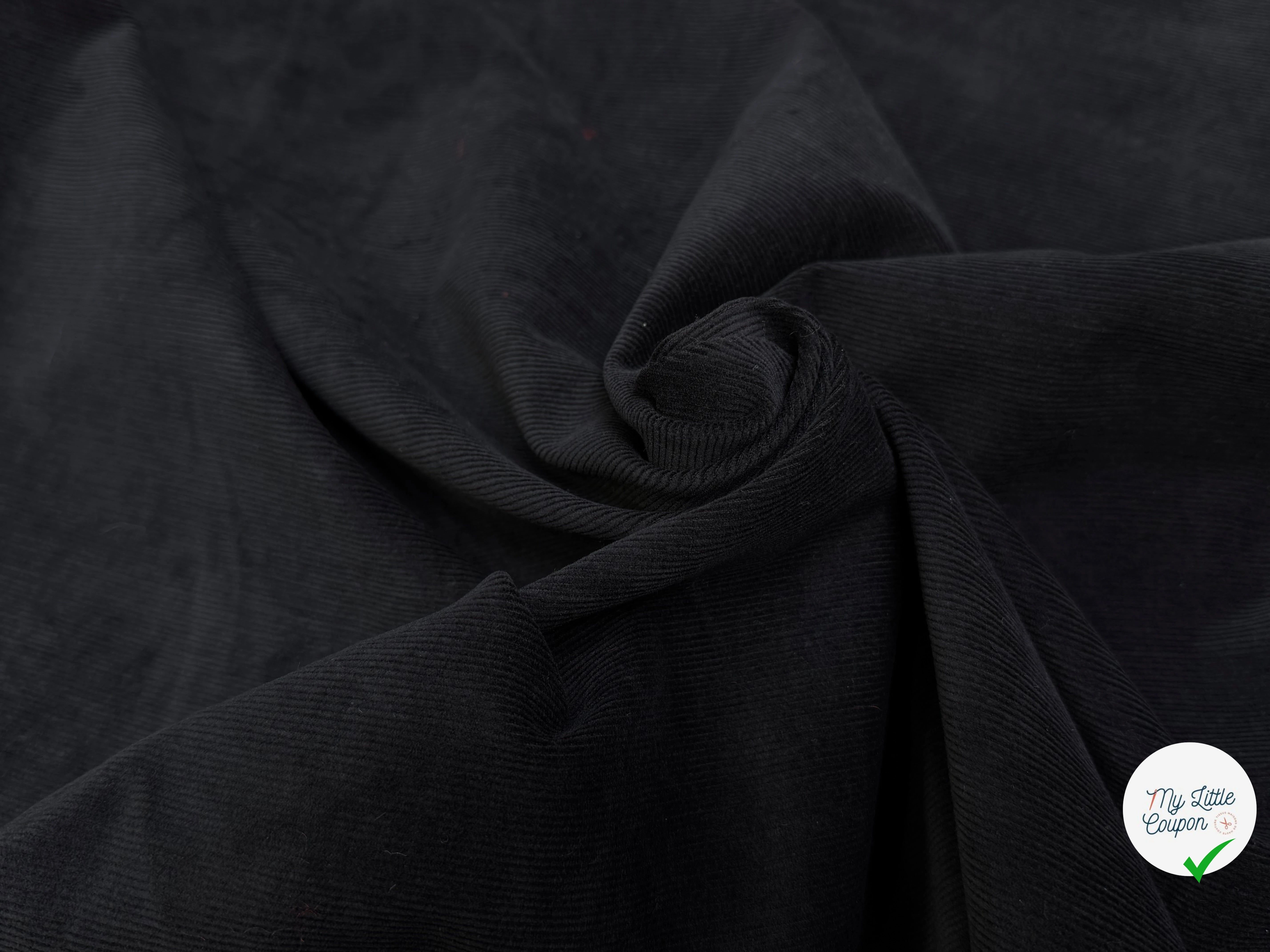 VELOURS 1000 RAIES NOIR - My Little Coupon